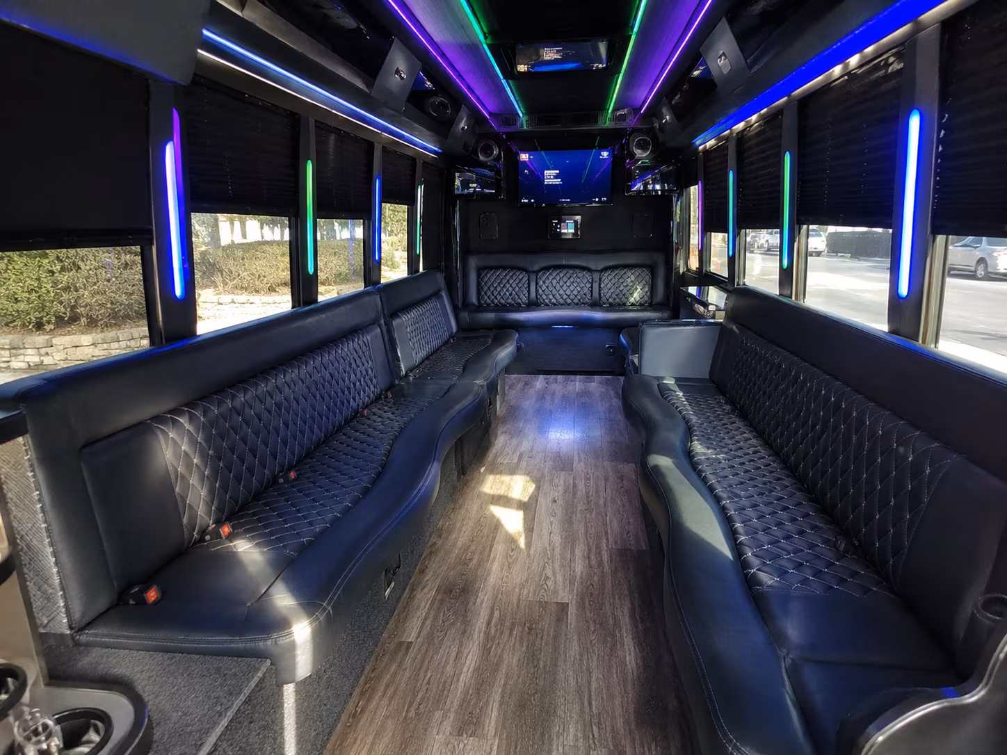 sioux falls 15 passenger party bus interior